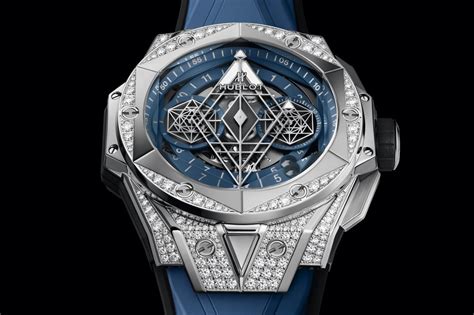 Hublot Big Bang Unico Sang Bleu II Titanium White Pavé